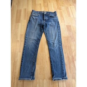Burberry Brit Mens Straight Leg Jeans Blue Medium Wash Denim W30 L32 Button Fly
